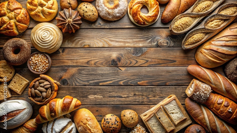 Freshly baked goods in a bakery Freshly baked goods in a bakery