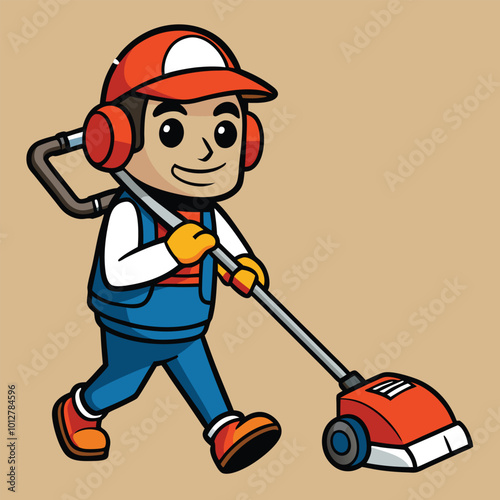 Brush Cutter vector illustration.