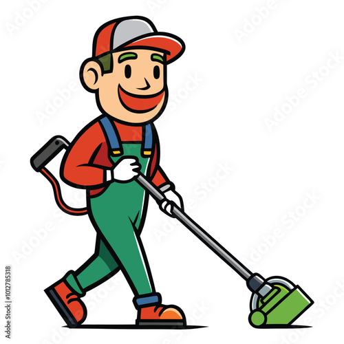 Brush Cutter vector illustration.