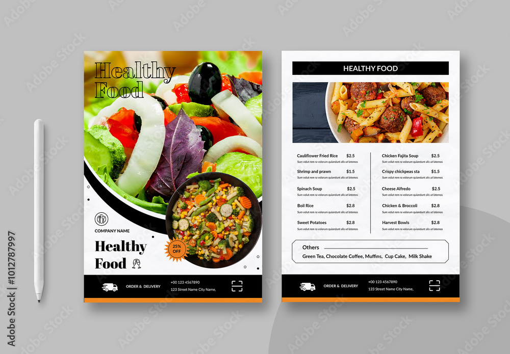 Restaurant Menu Layout Stock Template | Adobe Stock