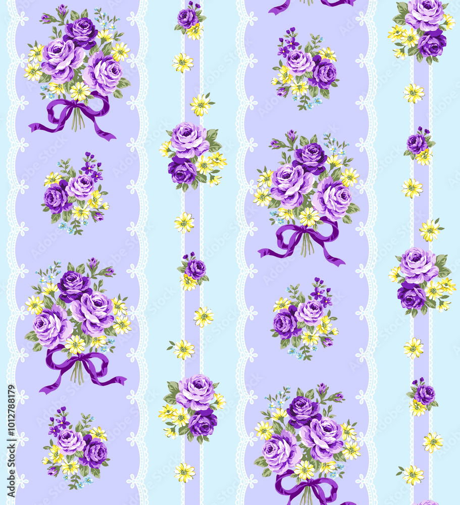 Beautiful rose pattern perfect for textile design, Beautiful rose pattern perfect for textile design,