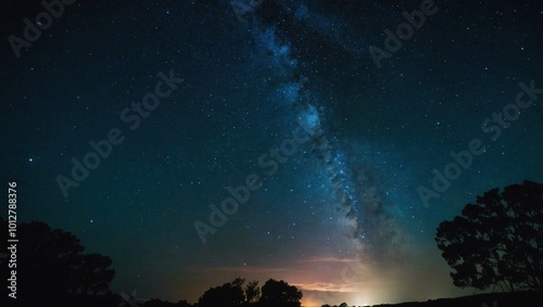 Night sky filled with stars showing a clear celestial view of the galaxy