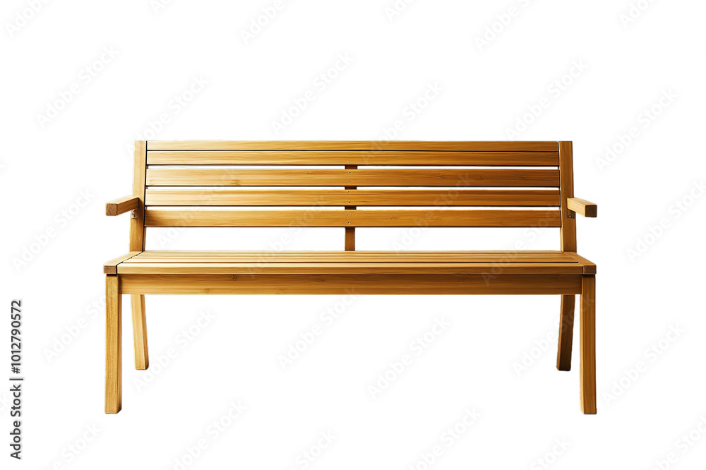 Wooden bench isolated on transparent background Wooden bench isolated on transparent background