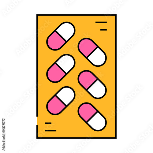 medicaments package line icon vector. medicaments package sign. isolated symbol illustration