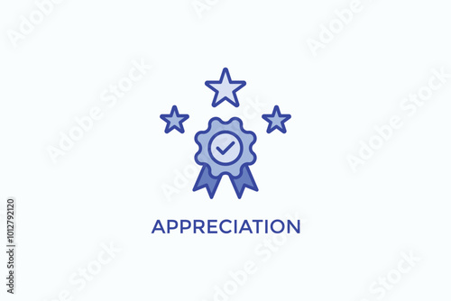 Appreciation Vector Icon Or Logo Illustration