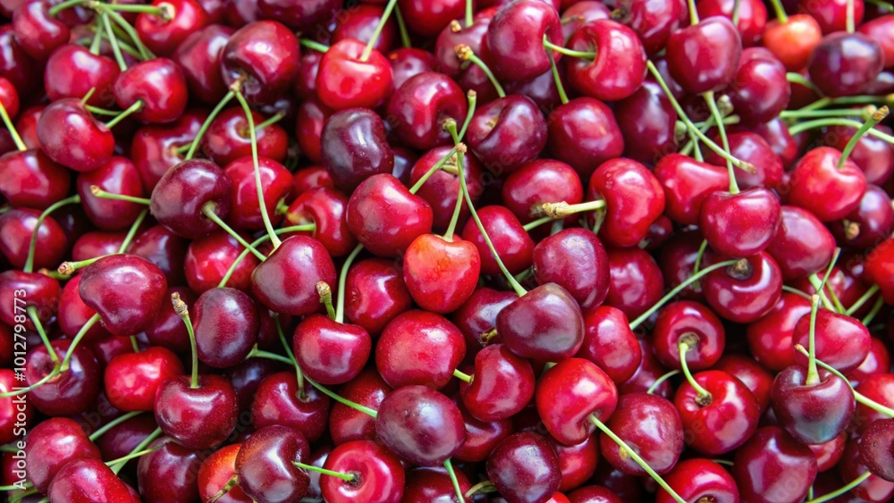 background with cherries in the market background with cherries in the market