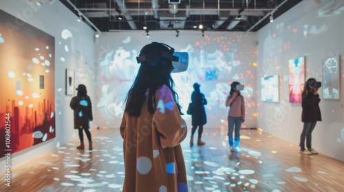 Wallpaper Mural High Angle Shot of Mixed Reality Art Exhibit Torontodigital.ca