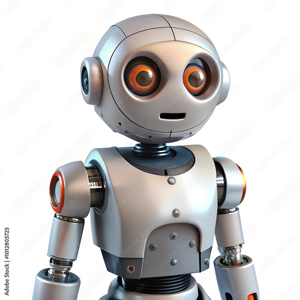 Ai robot on white background Ai robot on white background