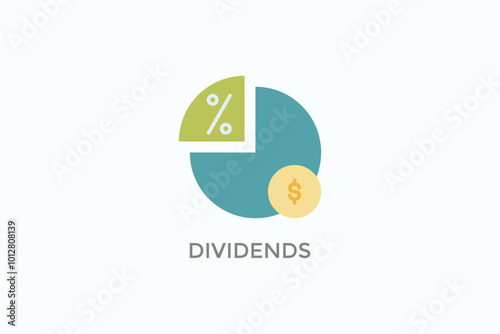 Dividends Vector Icon Or Logo Illustration