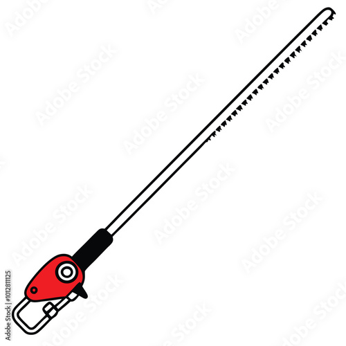 Pole Chainsaw vector illustration.