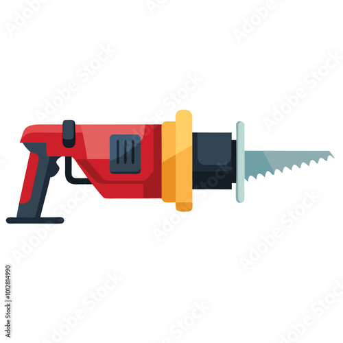 Reciprocating Saw (for pruning) vector illustration.