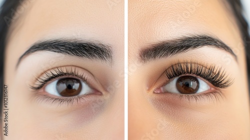 Eyelash Extensions Before and After