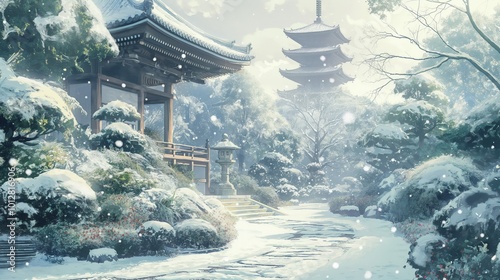 anime background of outdoor landscape , nice for wallpaper