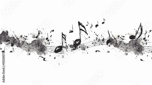 music shape on white background 