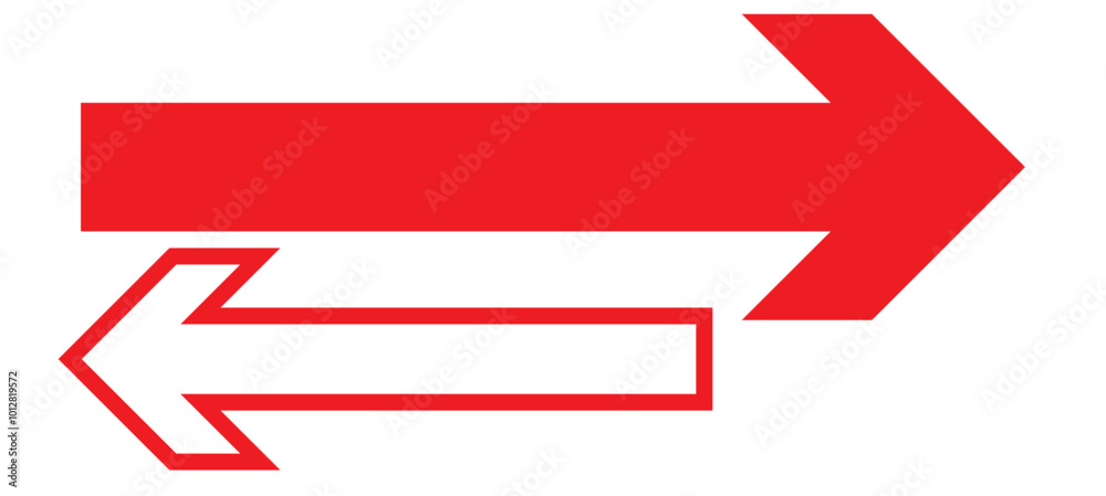 Red arrow icon. Straight long right vector arrow icon.
Red arrow icon. Straight long right vector arrow icon.