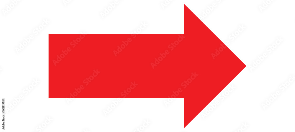 Long Red Arrow, Pointer for Indicating Direction. Long Red Arrow, Pointer for Indicating Direction.