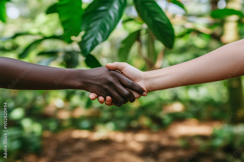 Close-Up Hands Holding Each Other in Nature Close-Up Hands Holding Each Other in Nature