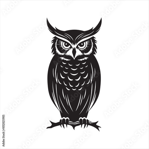 owl on whit, eowl, bird, cartoon, animal, vector, illustration, cute, nature, art, design, character, brown, drawing, wing, beak, feather, night, eyes, wild, fun, wise, wildlife, funny, branch, icon