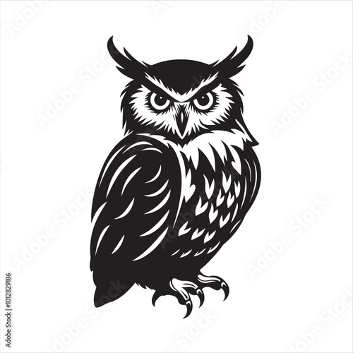 Wallpaper Mural owl vector illustration Torontodigital.ca