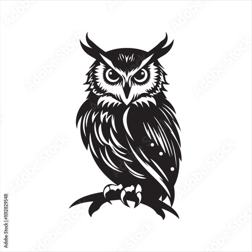 Wallpaper Mural owl vector illustration Torontodigital.ca