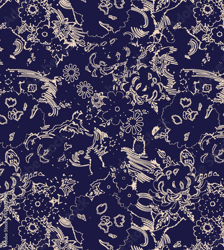 seamless pattern with flowers