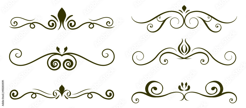 calligraphic floral divider and border decoration calligraphic floral divider and border decoration
