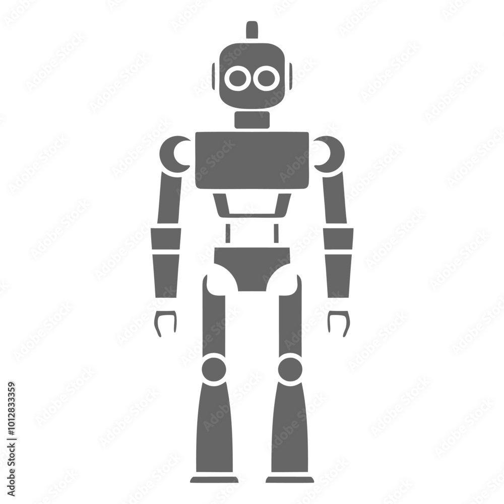 AI technology concept with cute robot character. Artificial intelligence in science and business, smart machine concept. Cartoon illustration with futuristic bot. Electronic robotic humanoid machine AI technology concept with cute robot character. Artificial intelligence in science and business, smart machine concept. Cartoon illustration with futuristic bot. Electronic robotic humanoid machine