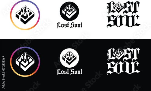 LOST SOUL creative conceptual round and circle shape design to use as clothing line and clothing brands