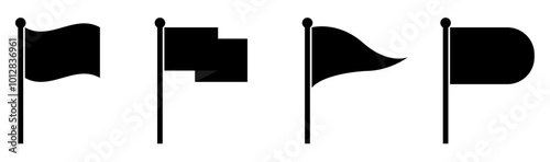 various shape of flag template