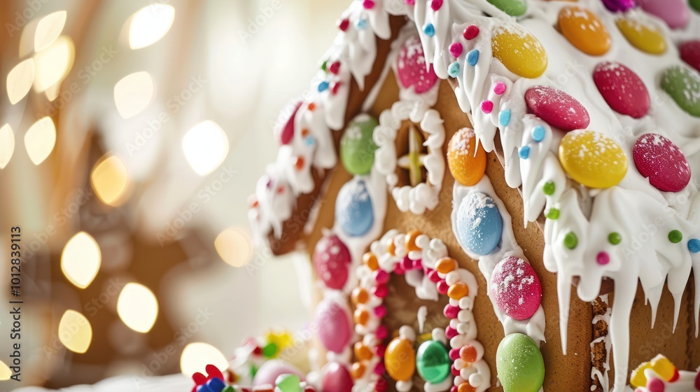 Obraz premium Gingerbread House Festive Delight