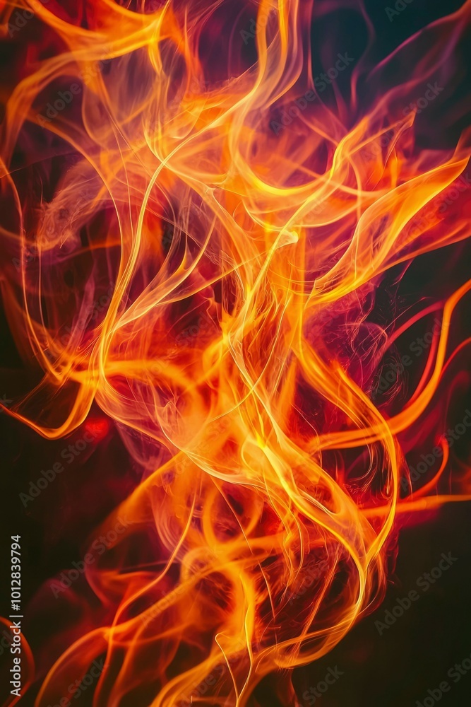 Abstract Fire and Smoke Pattern with Warm Hues Abstract Fire and Smoke Pattern with Warm Hues