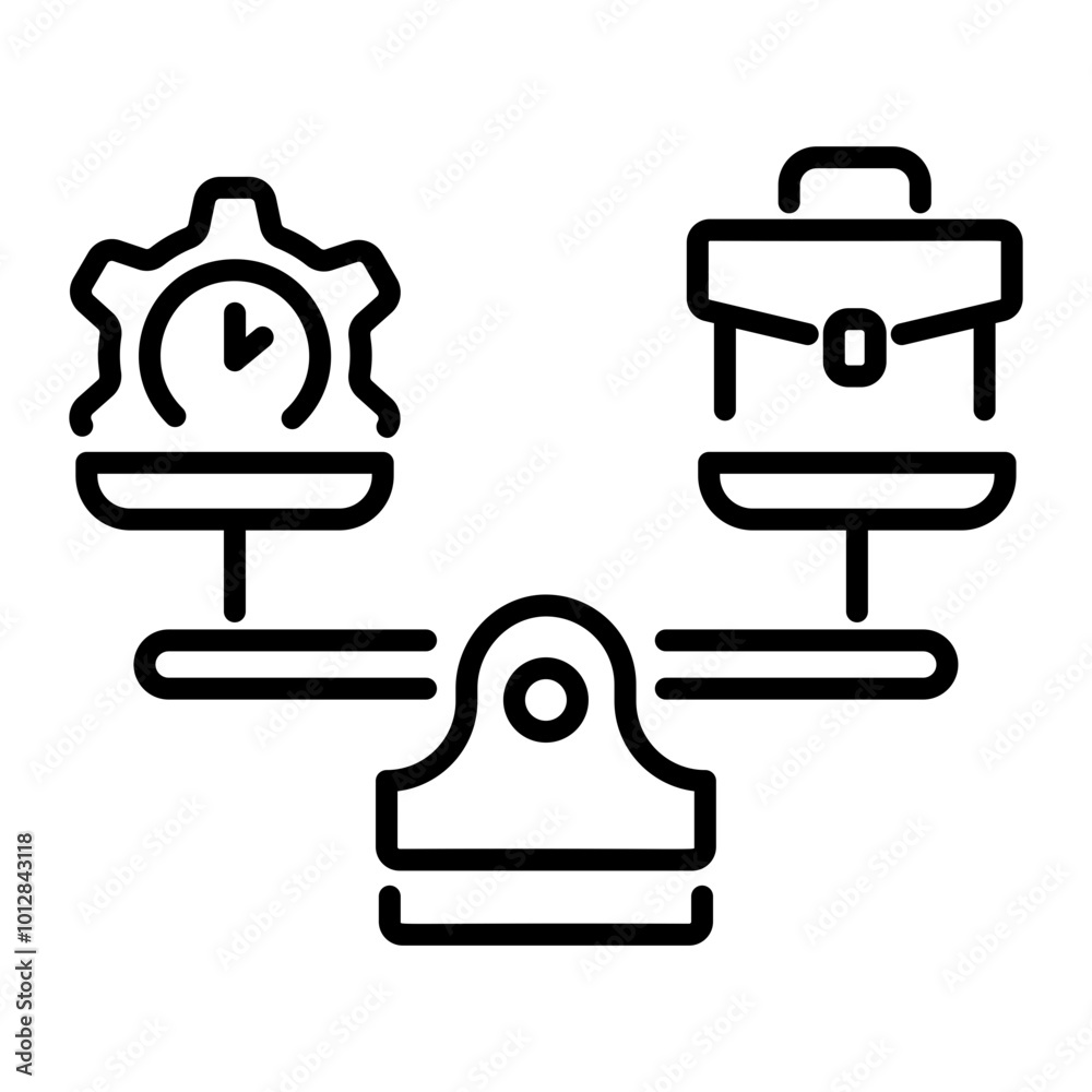 Work balance icon in linear style Work balance icon in linear style