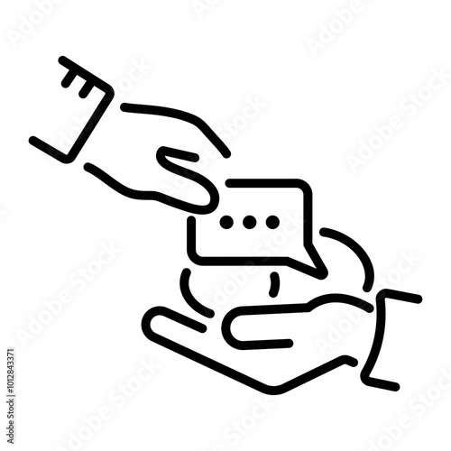 A linear icon of feedback collection 