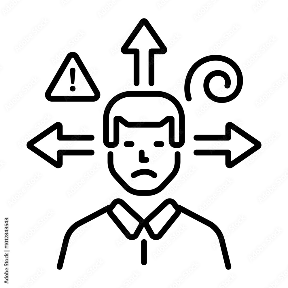 Neurodiversity hiring icon in line style Neurodiversity hiring icon in line style