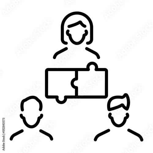 A linear icon of problem solving 