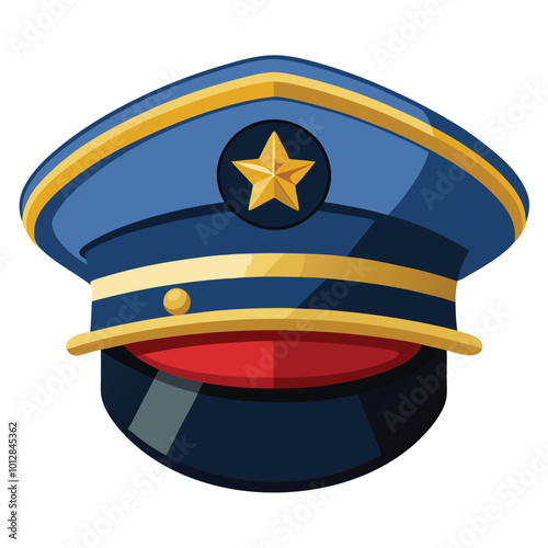 Marine captain hat vector illustration