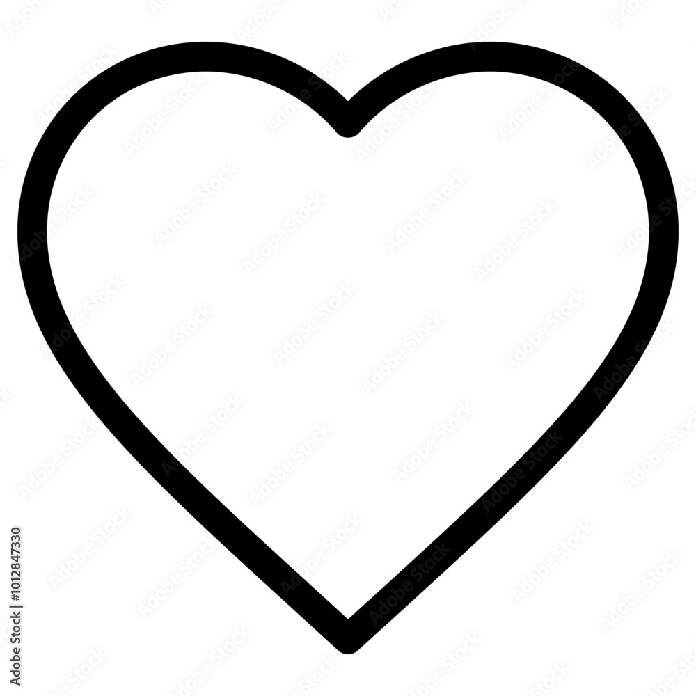 Heart Icon Outline Style. Simple Romance Vector Illustration. Heart Icon Outline Style. Simple Romance Vector Illustration.