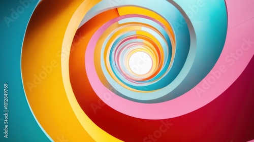 Abstract Colorful Spiral