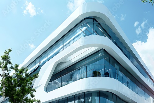 Modern office building with glass facade