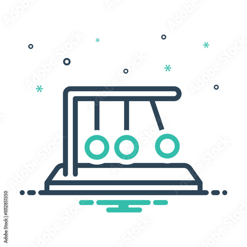 Mix icon for newtons cradle