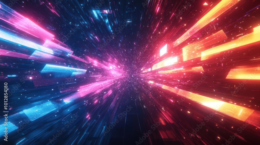 an abstract background with colorful lines and stars an abstract background with colorful lines and stars