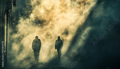 Shoot in a dark room with beams of natural or artificial light streaming through windows, adding smoke or dust to highlight the beams as they surround the subject