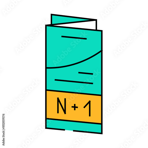 numbering booklet line icon vector. numbering booklet sign. isolated symbol illustration