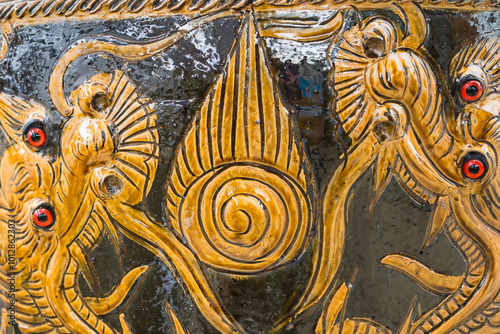 Wallpaper Mural Handcrafted Ornate Dragon Flower Pot Torontodigital.ca