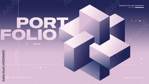 Abstract Minimalist Geometric Designs with Impossible Shapes and Optical Illusion – Vector Illustration