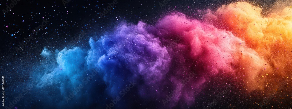 Fototapeta premium a group of colorful clouds in the sky