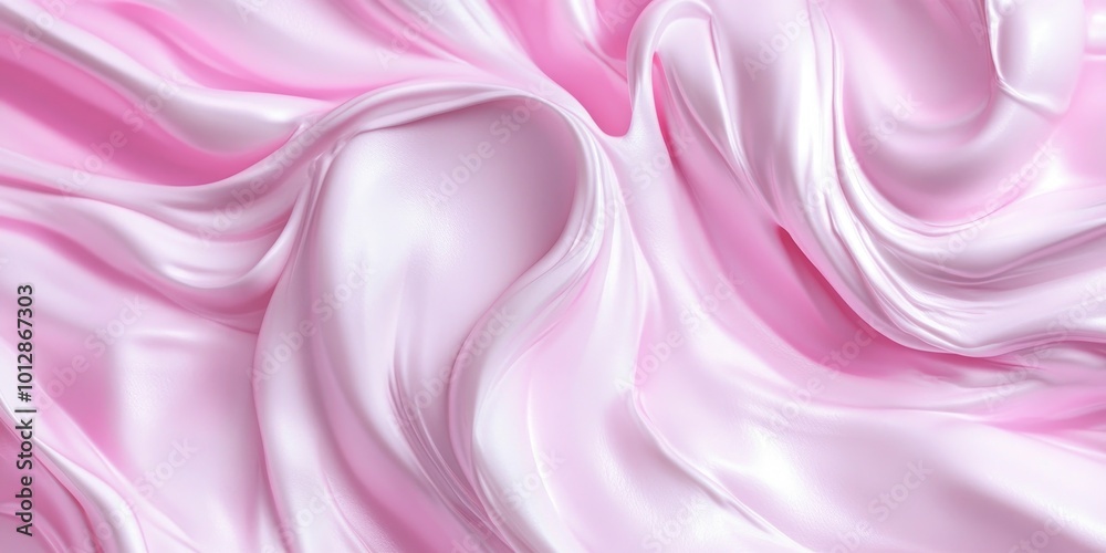Silky cream texture for cosmetics with a pink backdrop Silky cream texture for cosmetics with a pink backdrop