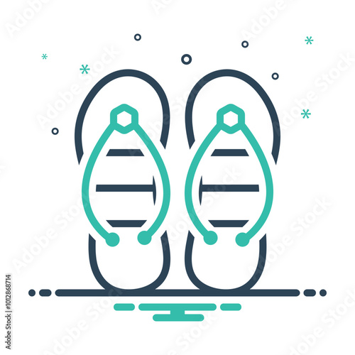 Mix icon for flip flop