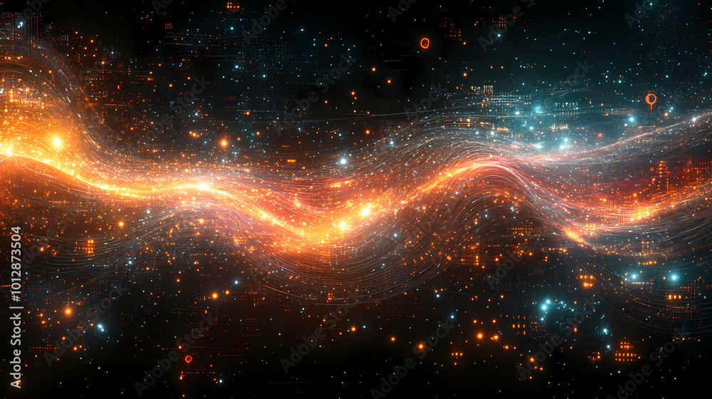 Obraz premium Abstract sci-fi style background image,Modern sci-fi science image