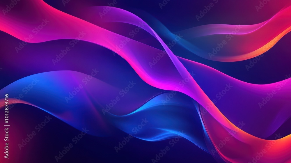 Obraz premium Abstract Neon Waves
